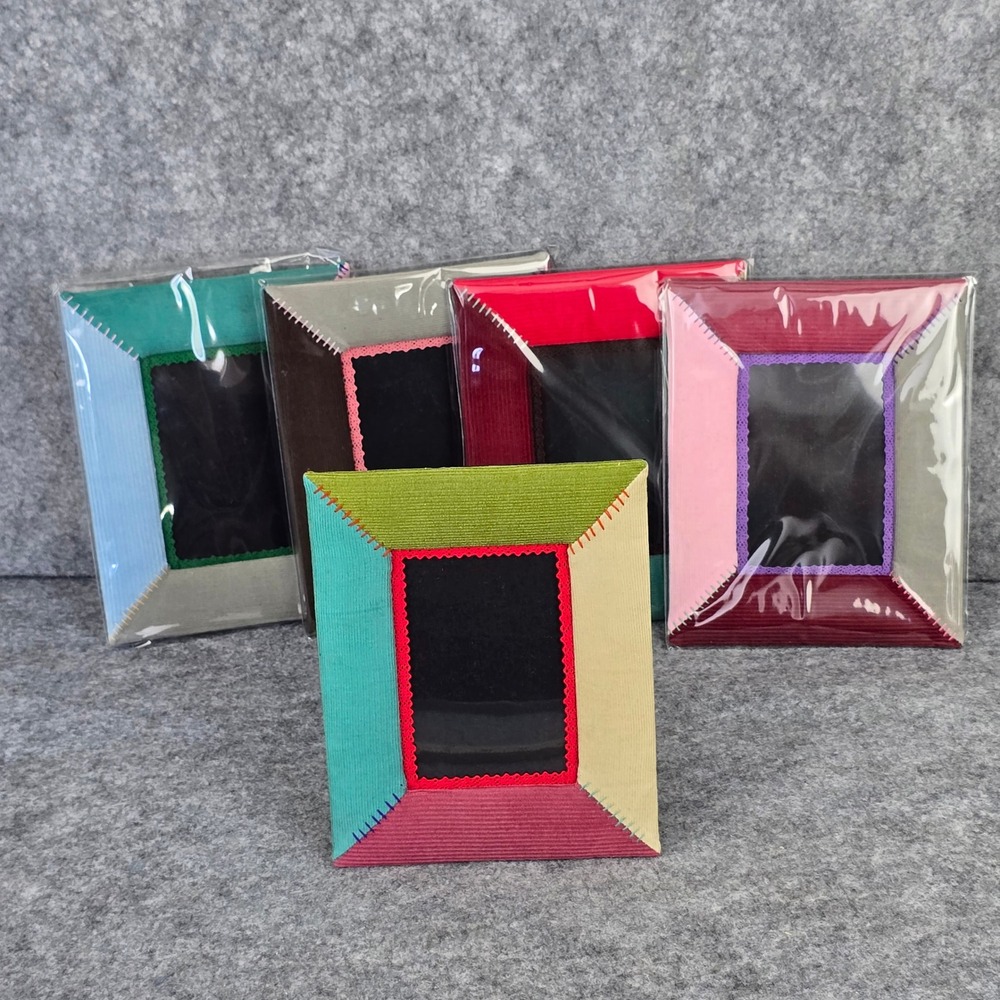Nook Nook 5- Picture Frames Multicolor Patchwork Corduroy‎ Handcrafted Thai
